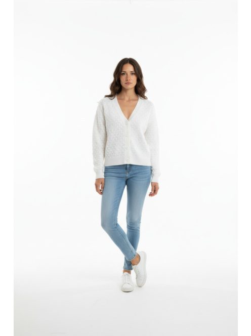 Micha Fehér Horgolt Zizi Kardigán