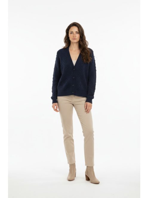 Micha Sötétkék Horgolt Zizi Kardigán