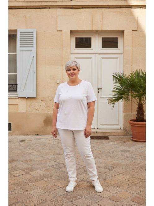 Micha Fehér Flower Felső