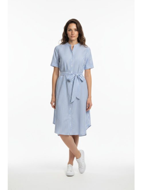 Micha Kék-Fehér Csíkos Polla Ingruha