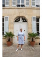 Micha Kék-Fehér Csíkos Polla Ingruha