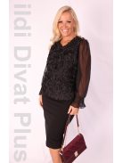 Micha Fekete Flower Felső