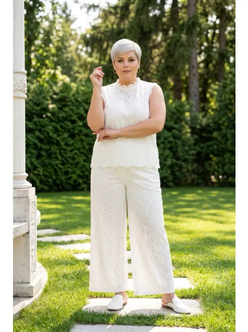 Soulmate Fehér Madeirás Nadrág