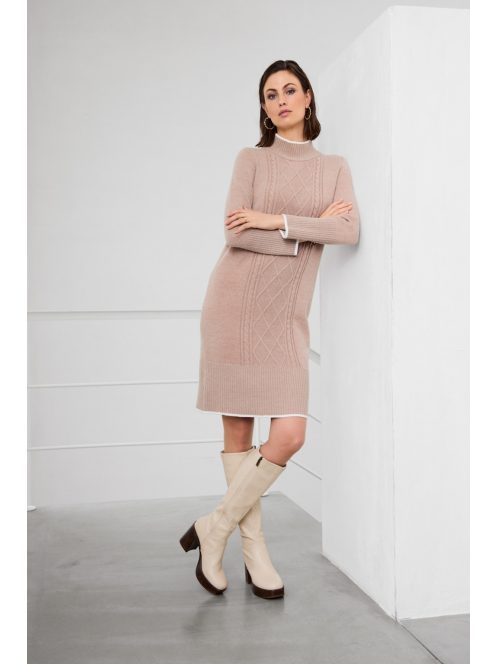 Micha Beige-Mintás Kötött Ruha