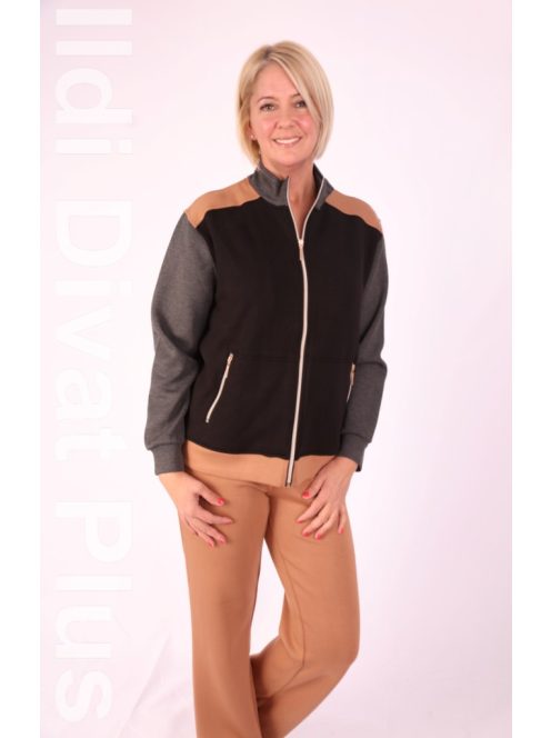 Micha Fekete-Barna-Szürke Era Zippes Felső