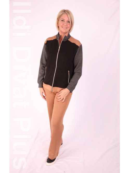 Micha Fekete-Barna-Szürke Era Zippes Felső