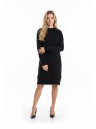 Micha Fekete-Beige-Mintás Kötött Ruha