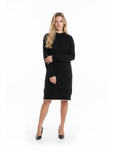 Micha Fekete-Beige-Mintás Kötött Ruha