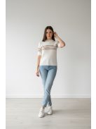 Micha Fehér-Beige Venna Felső