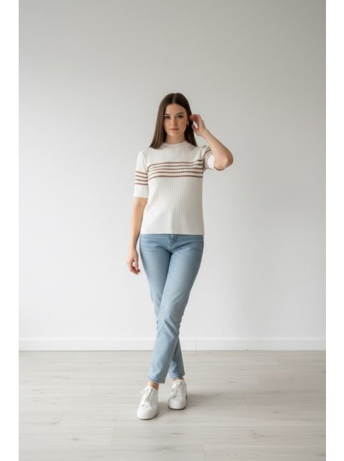 Micha Fehér-Beige Venna Felső