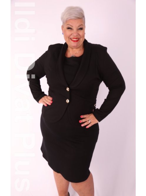 Mystic Day Molett Fekete Sálgalléros Blézer