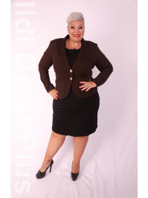 Mystic Day Molett Csokibarna Sálgalléros Blézer