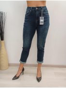 M Sara Sötétkék Mom Fit Nadrág