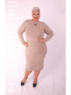 M Sara Beige Kötött Keran Ruha