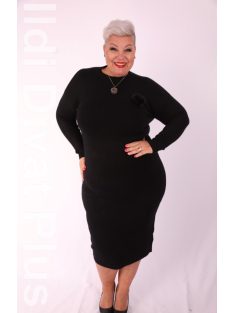 M Sara Fekete Kötött Keran Ruha