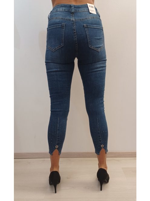 M Sara Kék Hátul Köves Farmer Nadrág-30