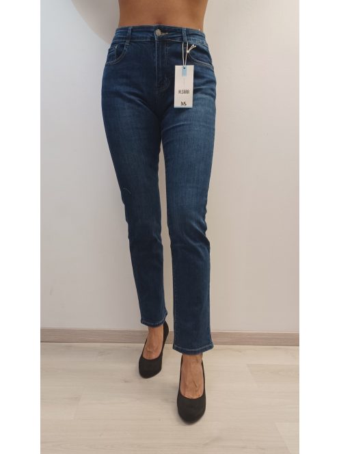 M Sara Kék Egyenes Szárú Farmer Nadrág