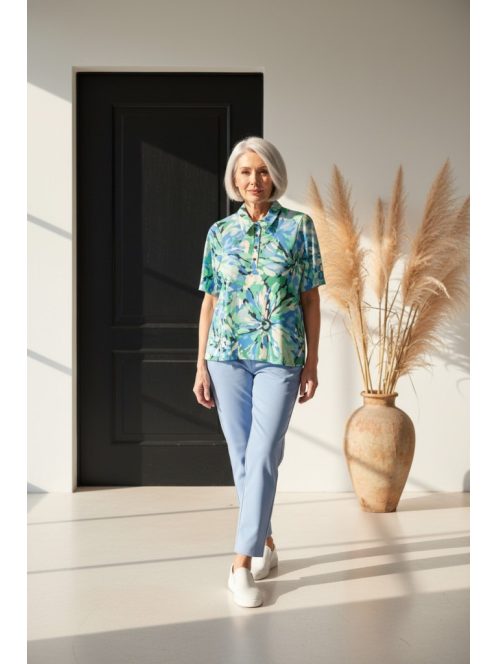 Navigazione Kék-Zöld Mintás Dilla Felső