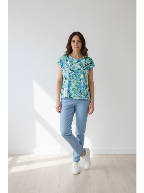 Navigazione Kék-Zöld Mintás Della Felső