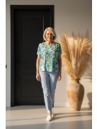 Navigazione Kék-Zöld Mintás Della Felső