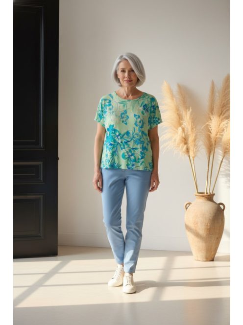 Navigazione Menta-Kék Flower Felső