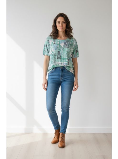 Navigazione Menta-Kék Bella Felső