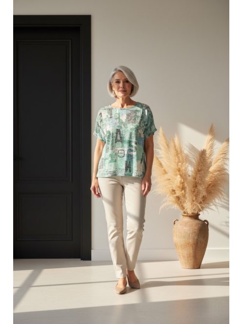 Navigazione Menta-Kék Bella Felső