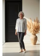 Navigazione Ekrü-Szürke Csíkos Vibes Felső