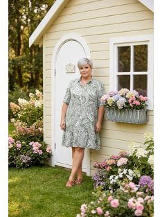 Navigazione Keki-Fehér Mintás Delly Ruha