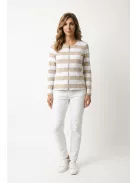 Navigazione Fehér-Beige Csíkos Nina Felső
