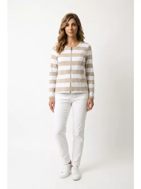 Navigazione Fehér-Beige Csíkos Nina Felső