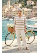 Navigazione Fehér-Beige Csíkos Szima Felső