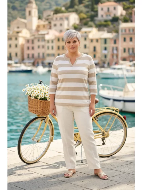 Navigazione Fehér-Beige Csíkos Szima Felső