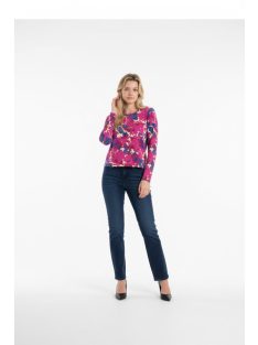 Olsen Ciklámen-Kék Flower Felső