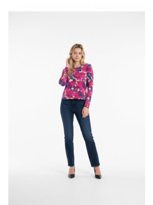 Olsen Ciklámen-Kék Flower Felső