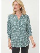 Olsen Zöld-Fehér Mintás Blúz-38