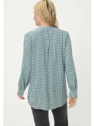 Olsen Zöld-Fehér Mintás Blúz-38