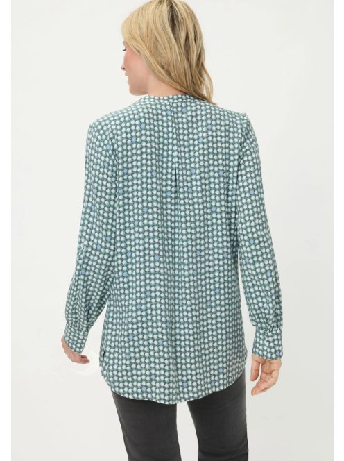 Olsen Zöld-Fehér Mintás Blúz-38