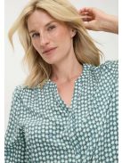 Olsen Zöld-Fehér Mintás Blúz-38