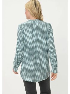 Olsen Zöld-Fehér Mintás Blúz