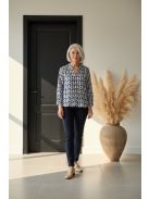 Olsen Kék-Beige Mintás Selly Ing