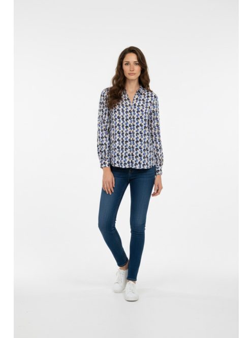 Olsen Kék-Beige Mintás Selly Ing