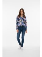 Olsen Kék-Rózsaszín Mintás Sendy Ing