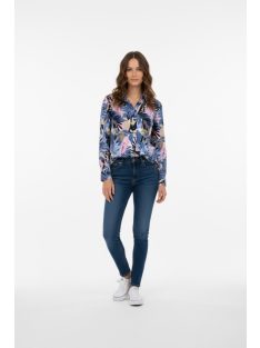 Olsen Kék-Rózsaszín Mintás Sendy Ing