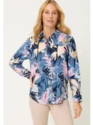 Olsen Kék-Rózsaszín Mintás Sendy Ing