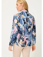 Olsen Kék-Rózsaszín Mintás Sendy Ing