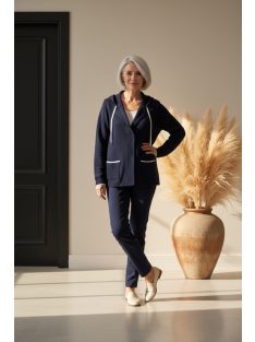 Olsen Sötétkék Kötött Blézer