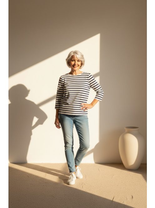 Olsen Fehér-Kék Csíkos Minni Felső