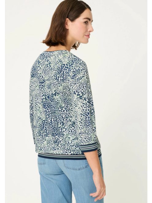 Olsen Kék-Zöld Virágos Dimi Felső