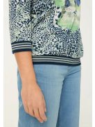 Olsen Kék-Zöld Virágos Dimi Felső